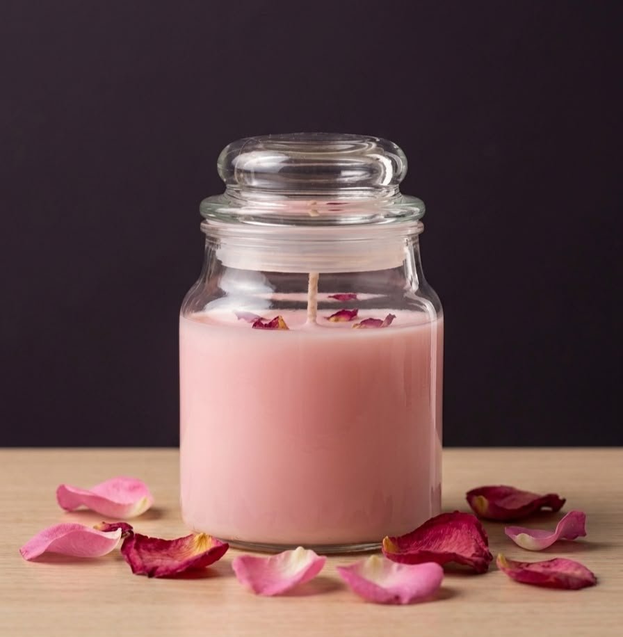 Rose Scented Soy Wax Yankee Jar Candle | 85GM | Burn Time 20hrs Approx.